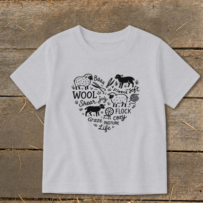 Sheep Farm Heart Toddler Tee