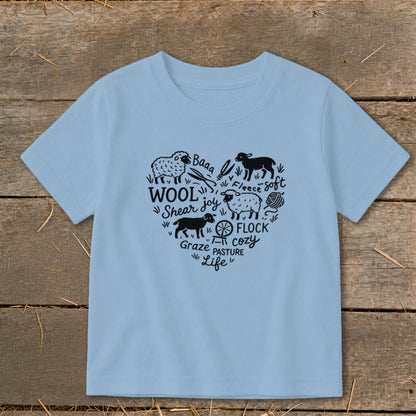 Sheep Farm Heart Toddler Tee