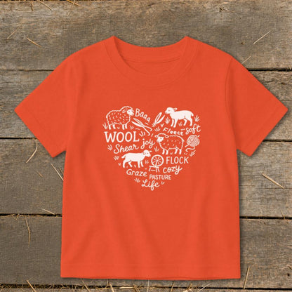 Sheep Farm Heart Toddler Tee