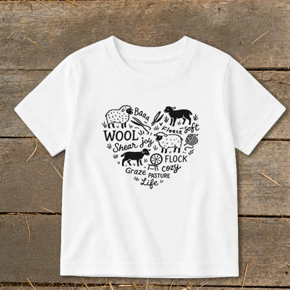 Sheep Farm Heart Toddler Tee