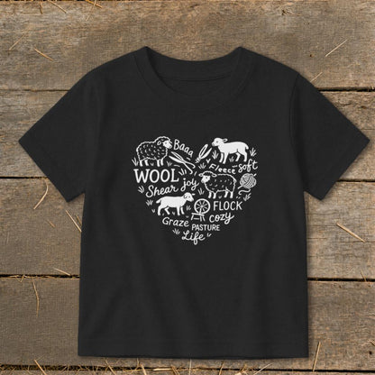 Sheep Farm Heart Toddler Tee