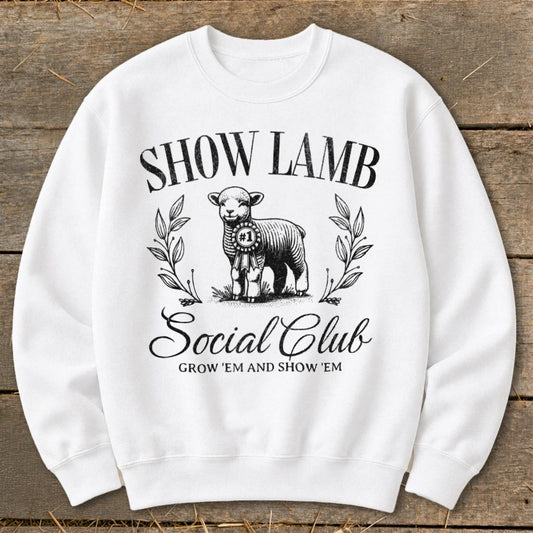 Show Lamb Social Club Sweatshirt - White