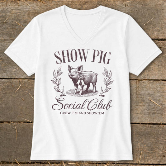 Show Pig Social Club V-neck - White