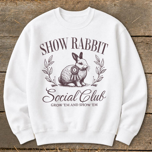 Show Rabbit Social Sweatshirt - White