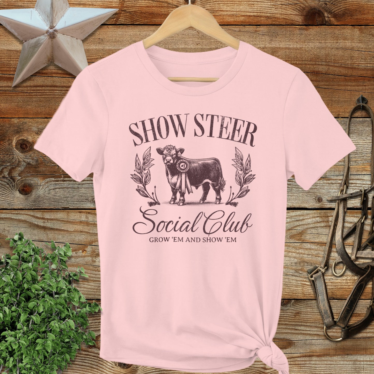 Show Steer Social Ladies Tee