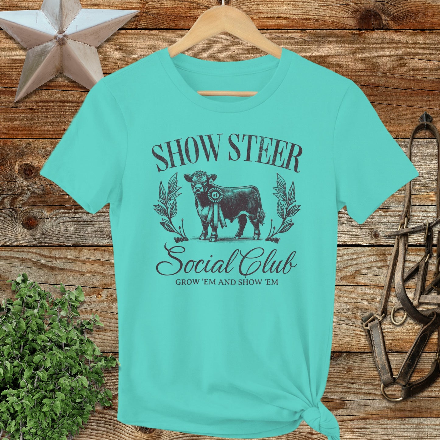 Show Steer Social Ladies Tee