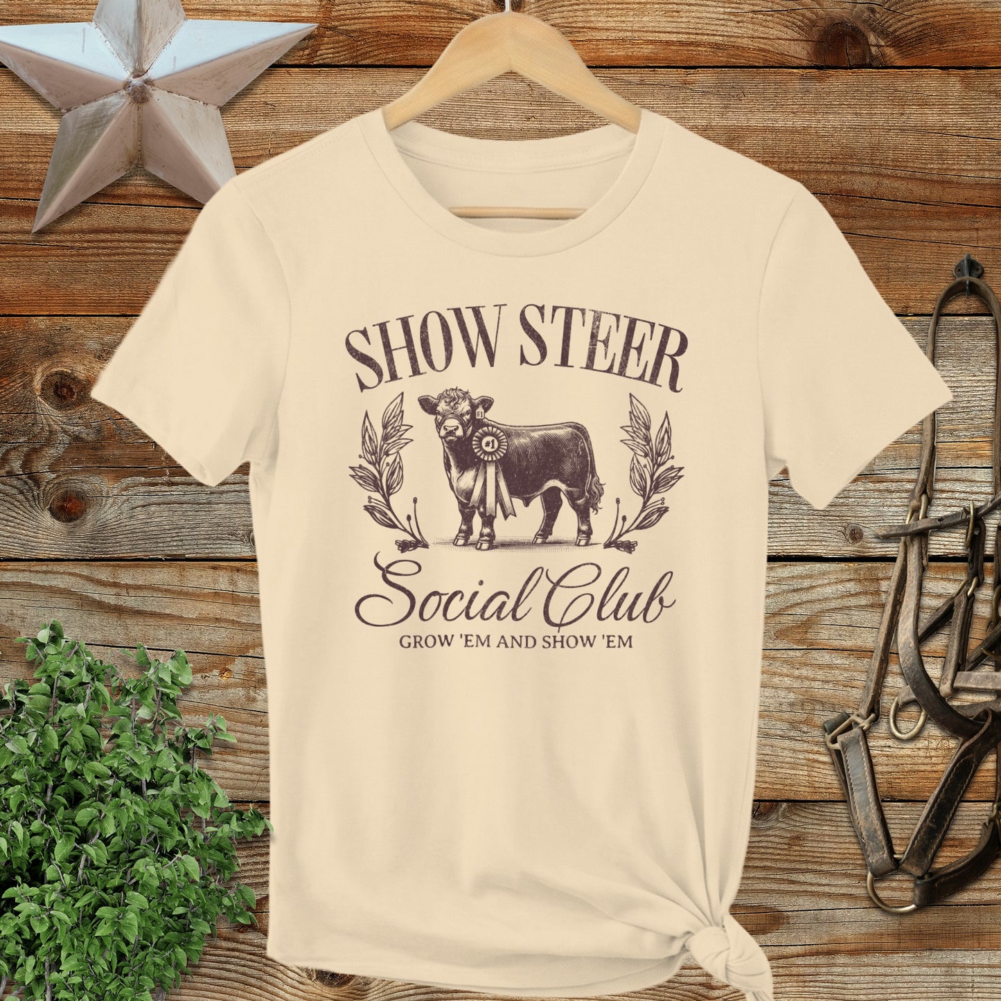 Show Steer Social Ladies Tee
