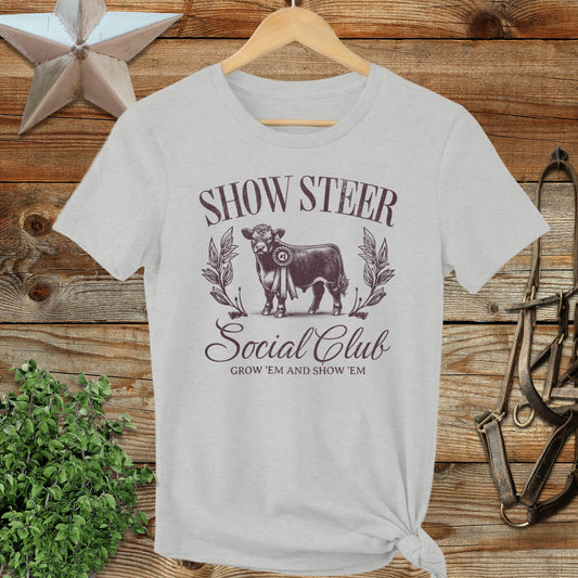 Show Steer Social Ladies Tee