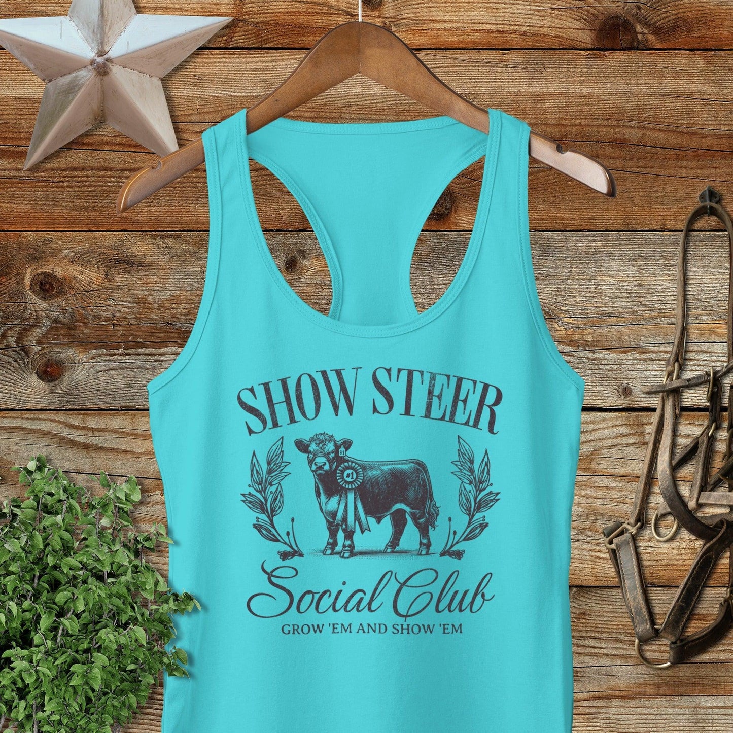 Show Steer Social Racerback Tank