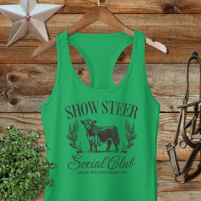 Show Steer Social Racerback Tank