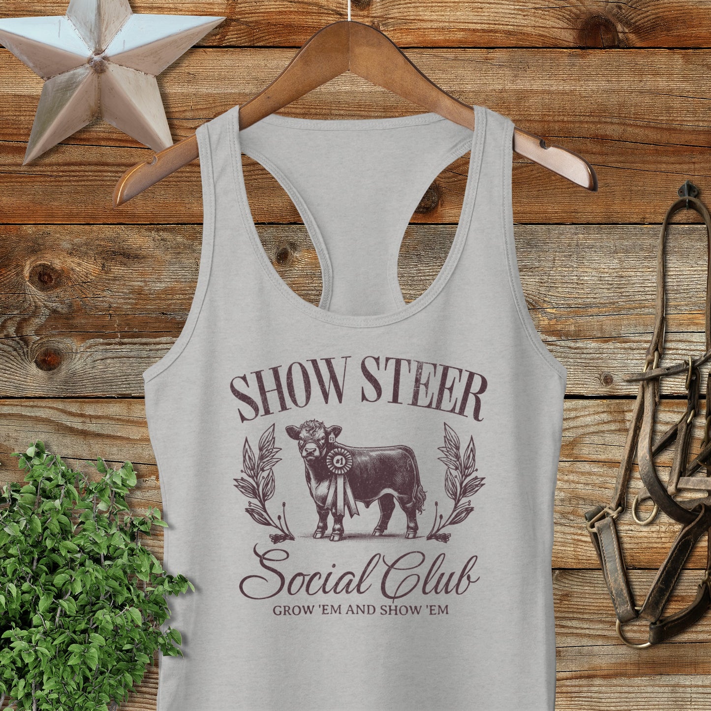 Show Steer Social Racerback Tank