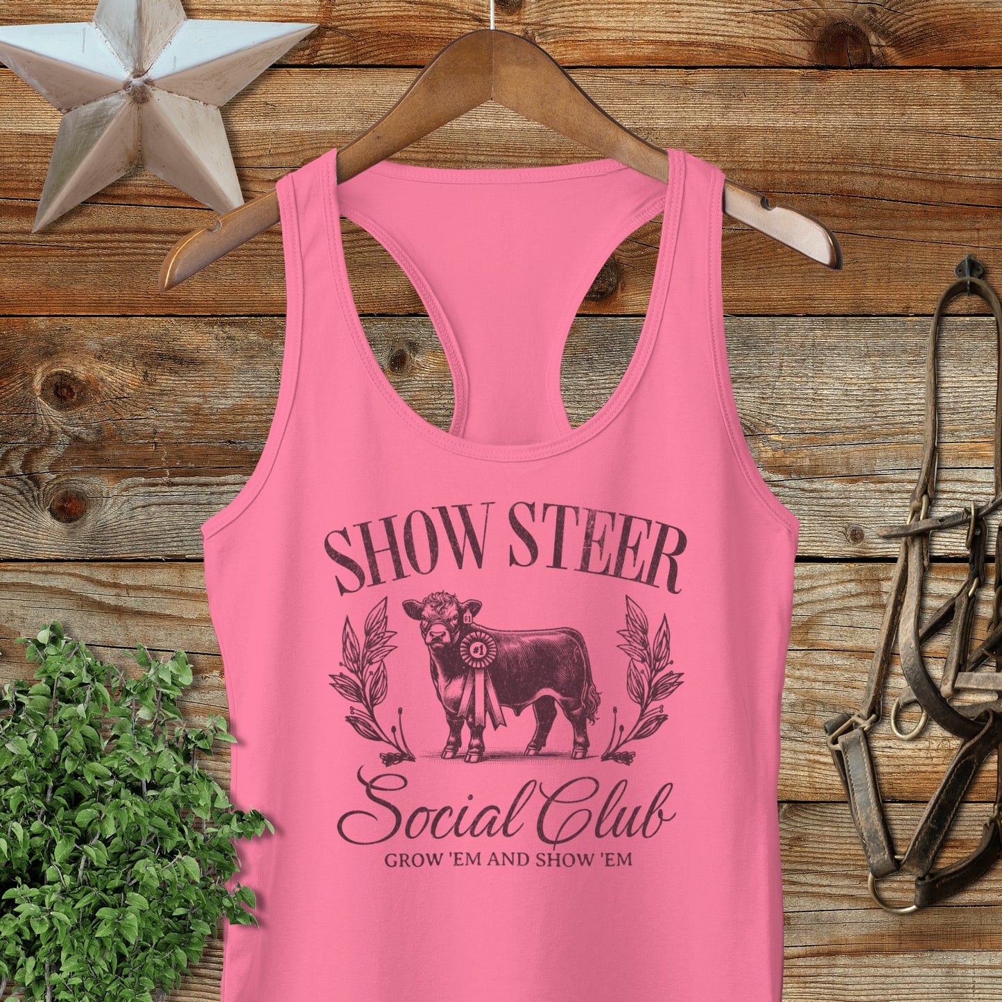 Show Steer Social Racerback Tank