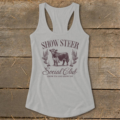 Show Steer Social Racerback Tank