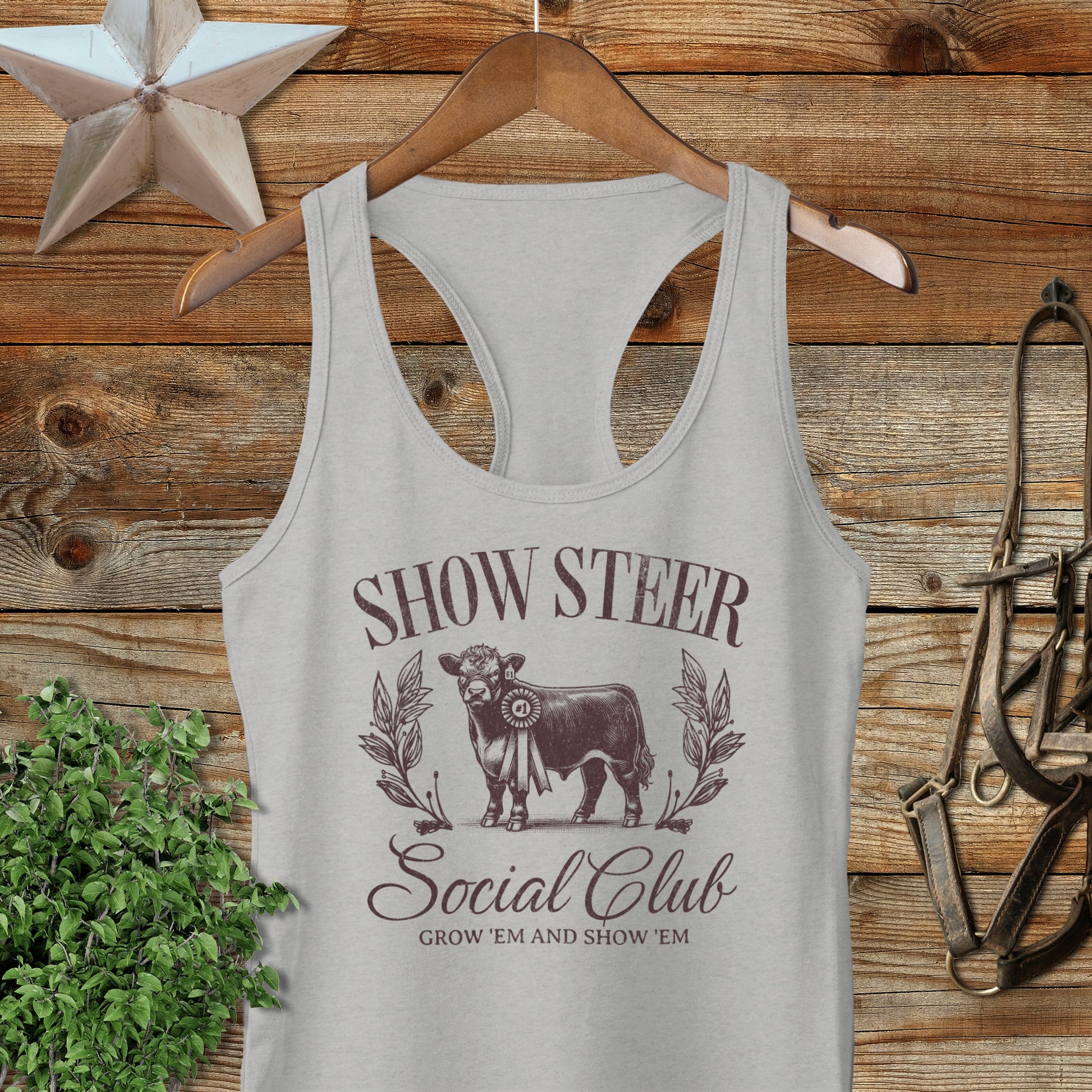 Show Steer Social Racerback Tank