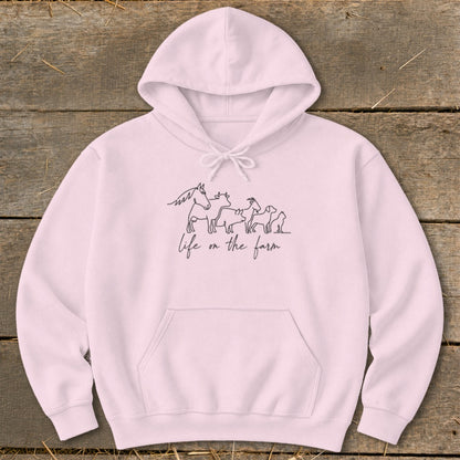 Simple Art Life on the Farm Hoodie