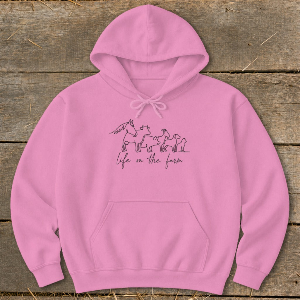 Simple Art Life on the Farm Hoodie