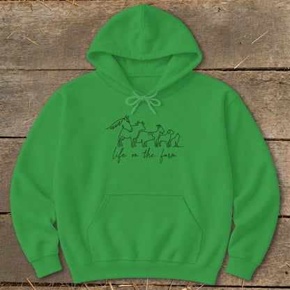 Simple Art Life on the Farm Hoodie
