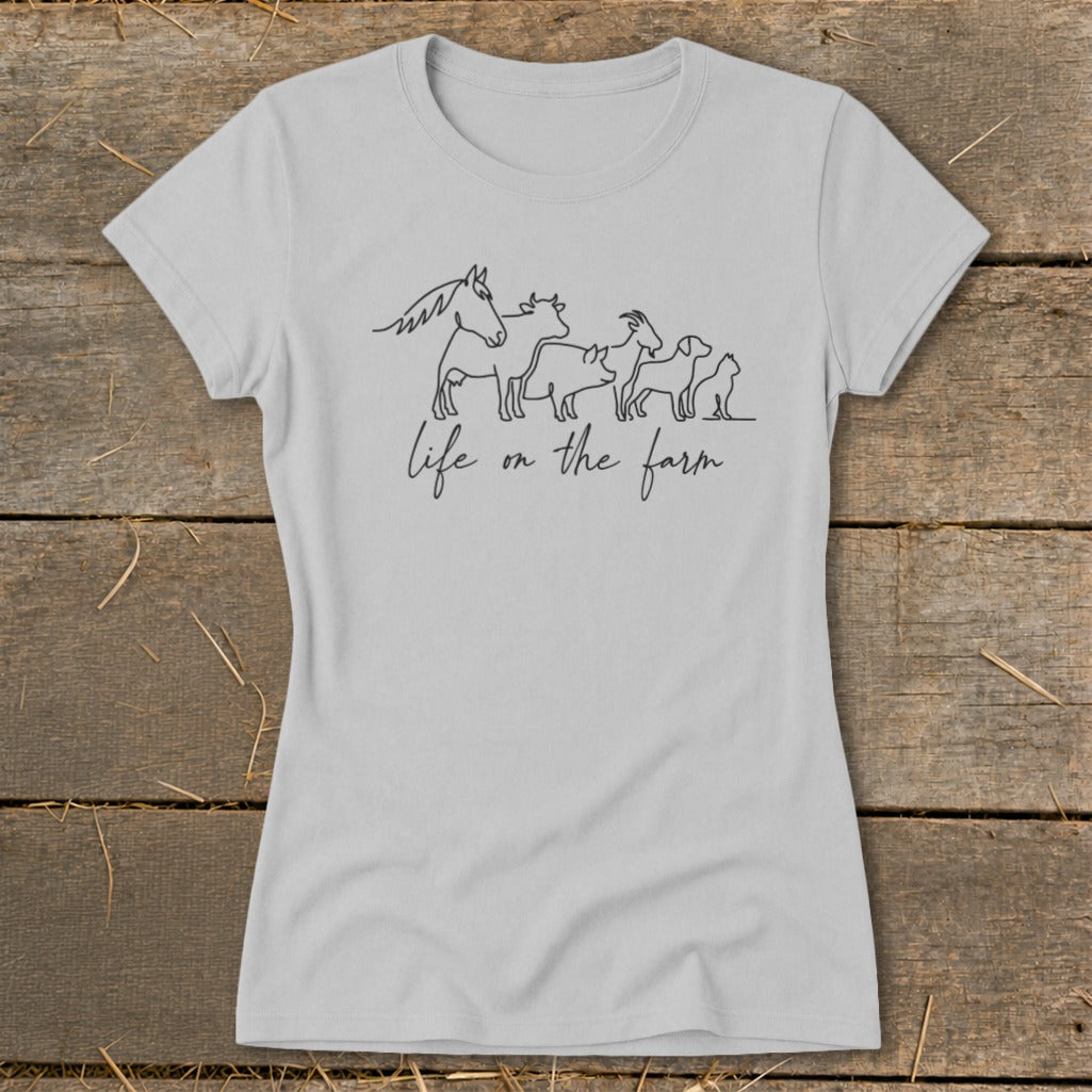 Simple Art Life on the Farm Ladies Tee