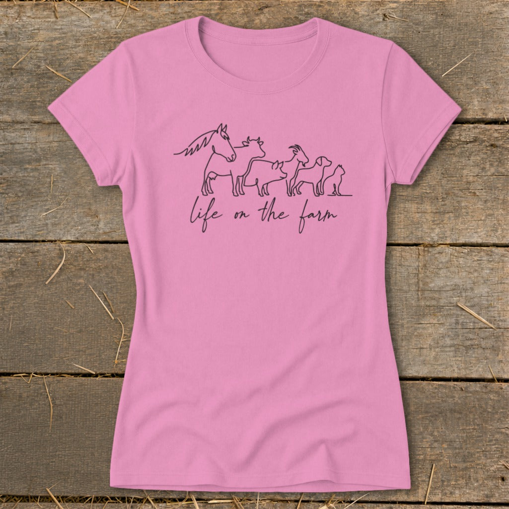 Simple Art Life on the Farm Ladies Tee
