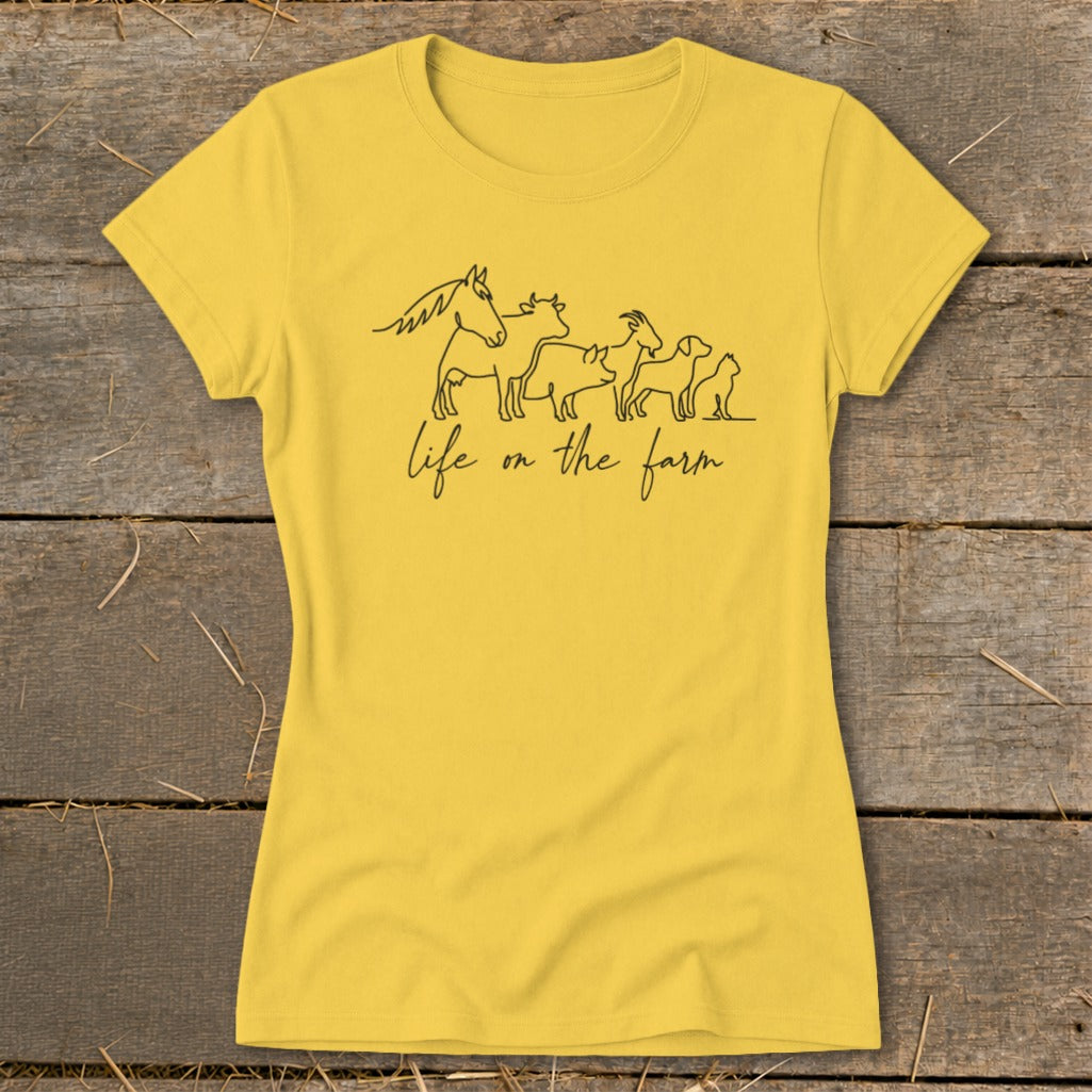 Simple Art Life on the Farm Ladies Tee