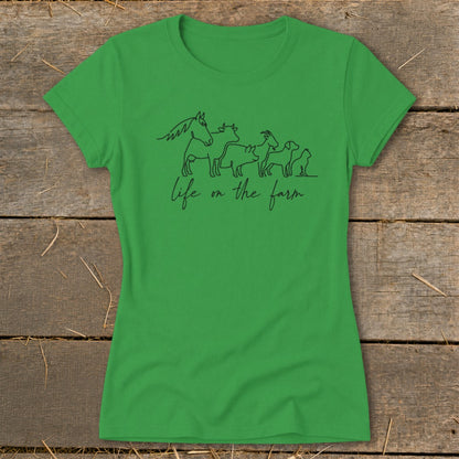 Simple Art Life on the Farm Ladies Tee
