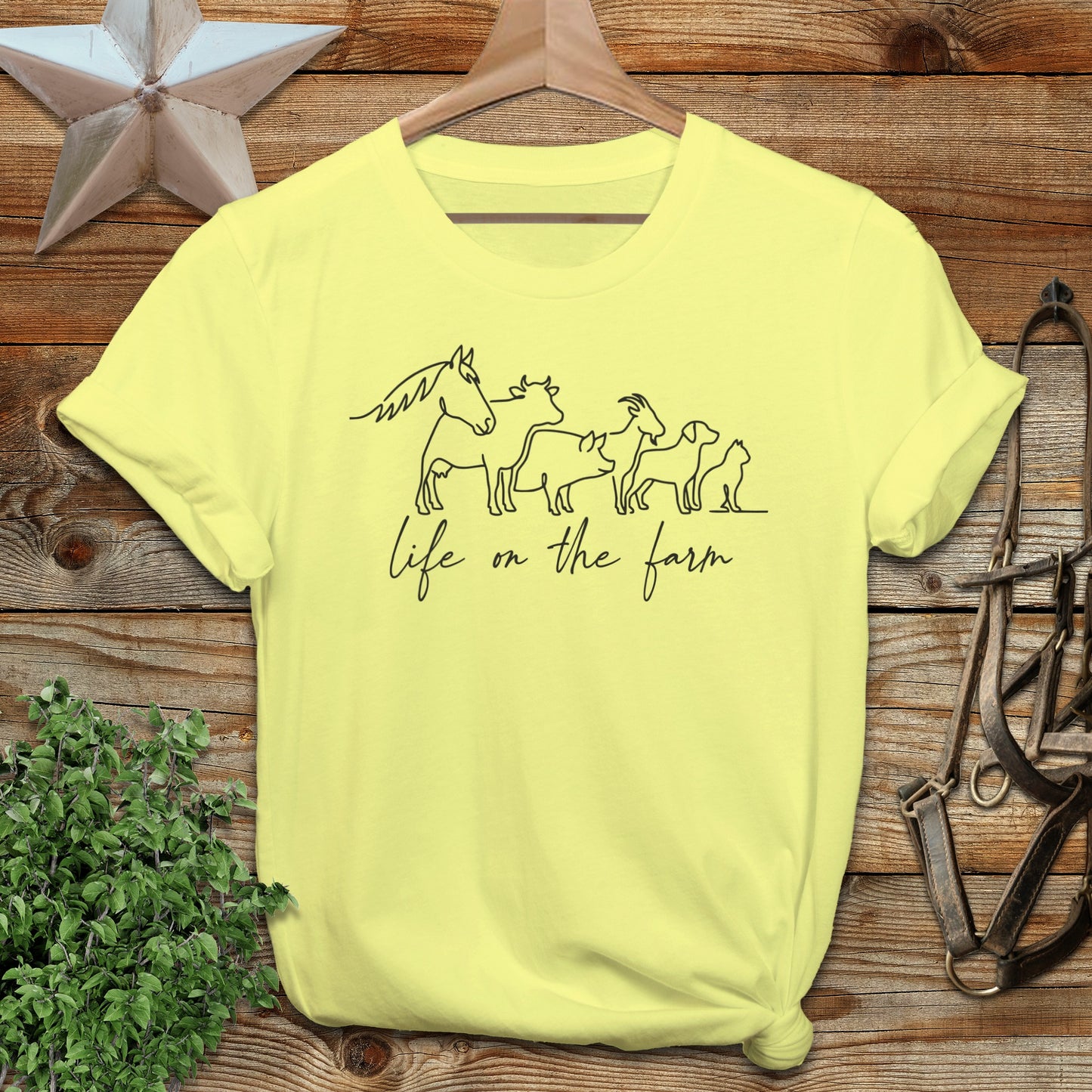 Simple Art Life on the Farm Softstyle Tee