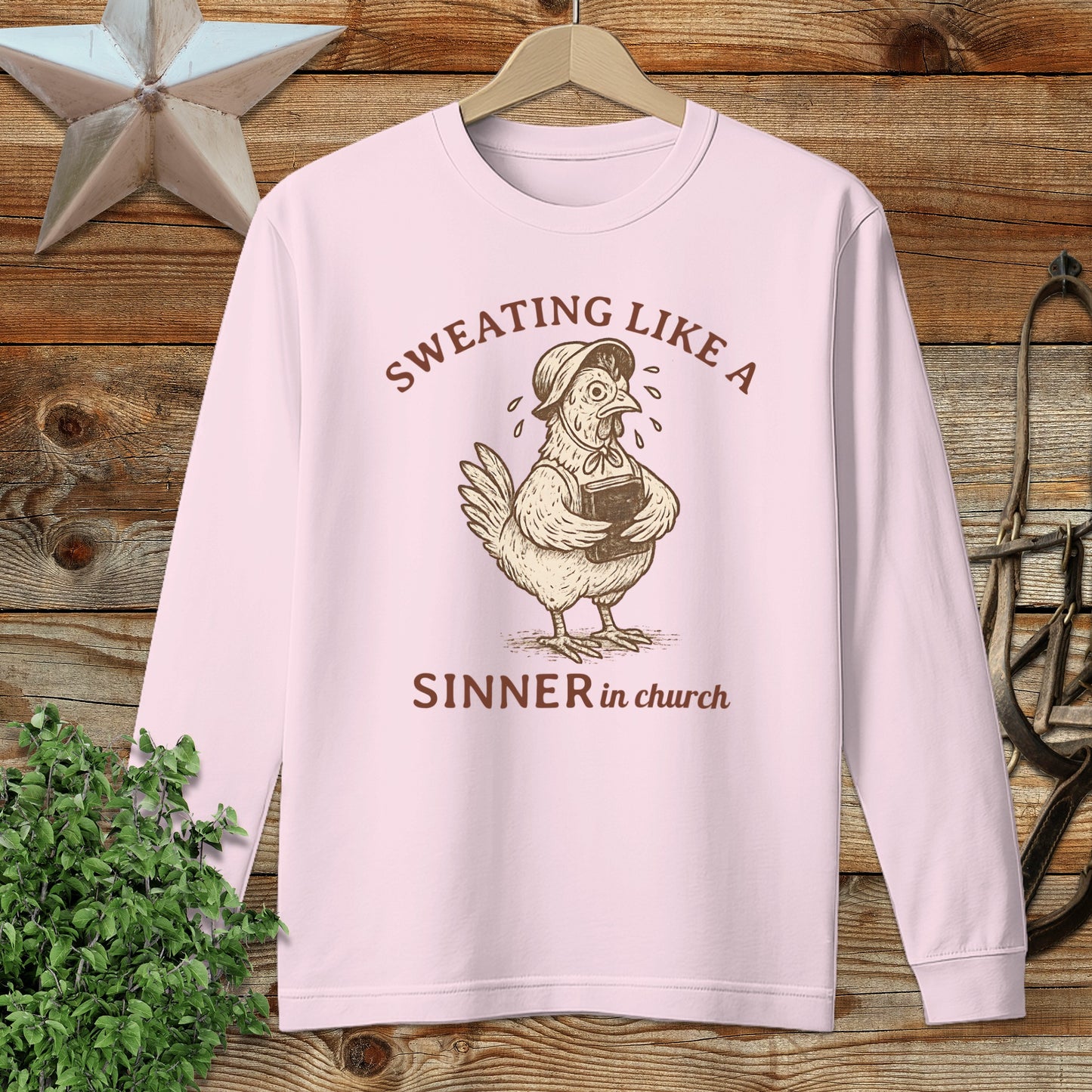 Sinner in Church Long Sleeve Tee