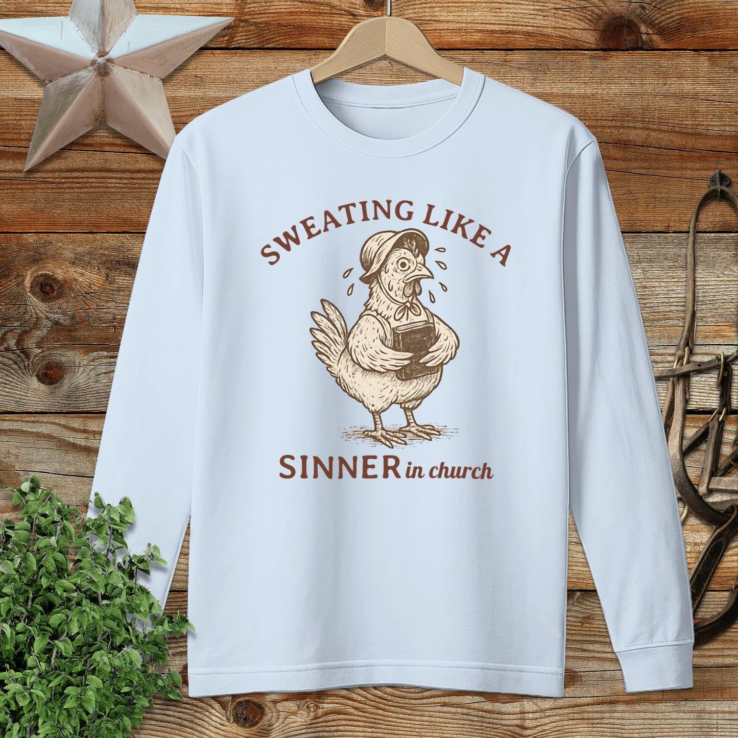 Sinner in Church Long Sleeve Tee