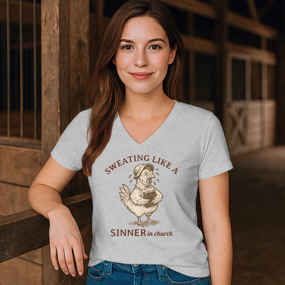 Sinner in Church V-neck