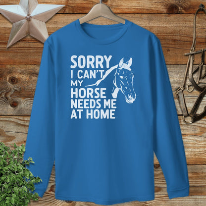 Sorry I Can't Long Sleeve Tee