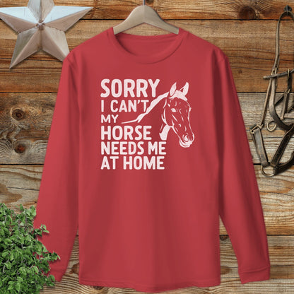 Sorry I Can't Long Sleeve Tee