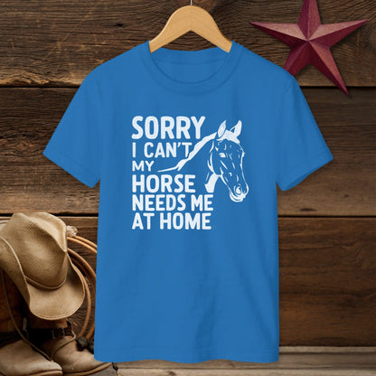 Sorry I Can't T-shirt (Youth)