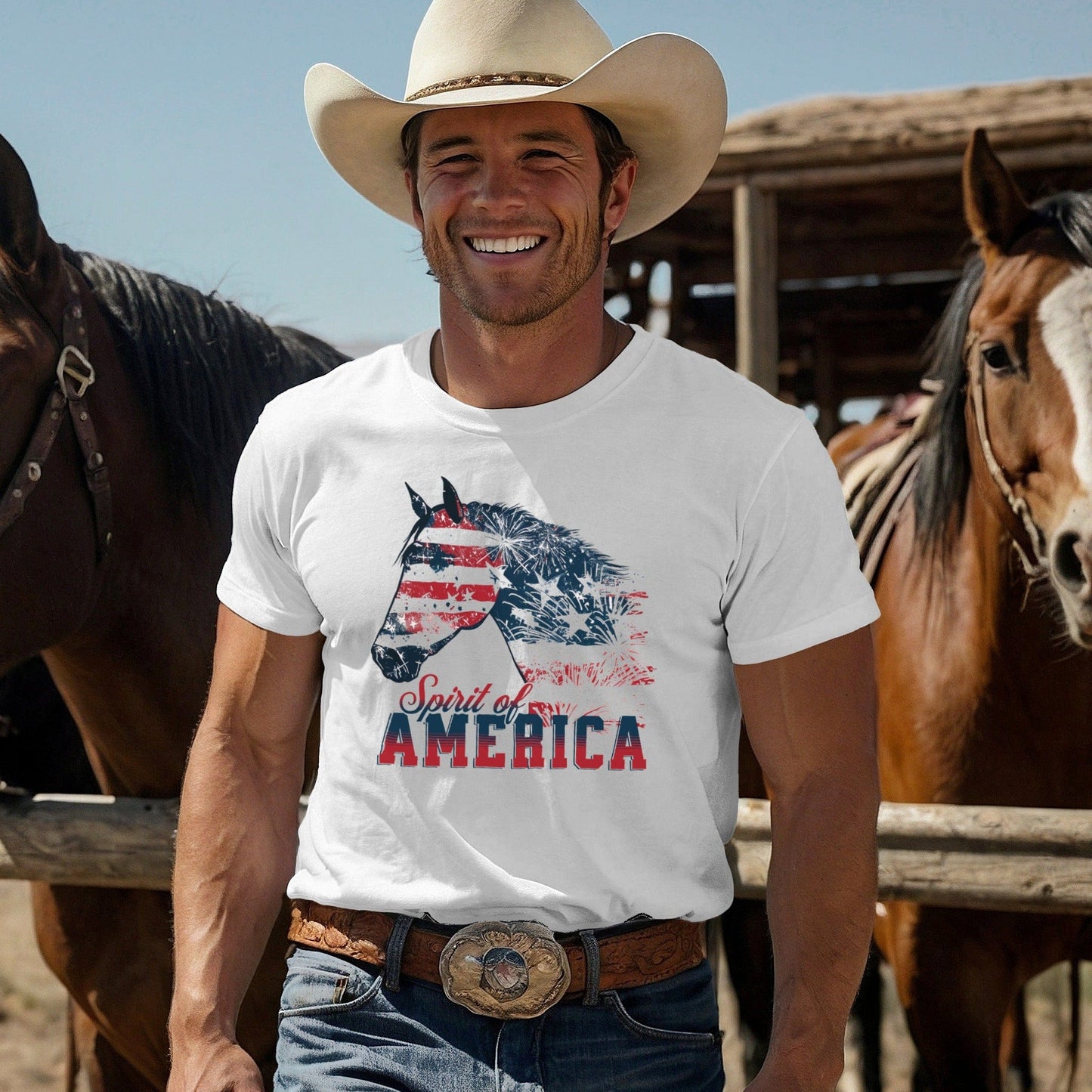 Spirt of America Horse T-shirt