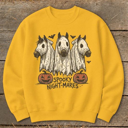 Spooky Night-mares Sweatshirt - Gold