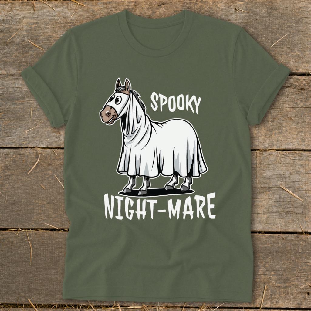 Spooky Nightmare Softstyle Tee - Military Green