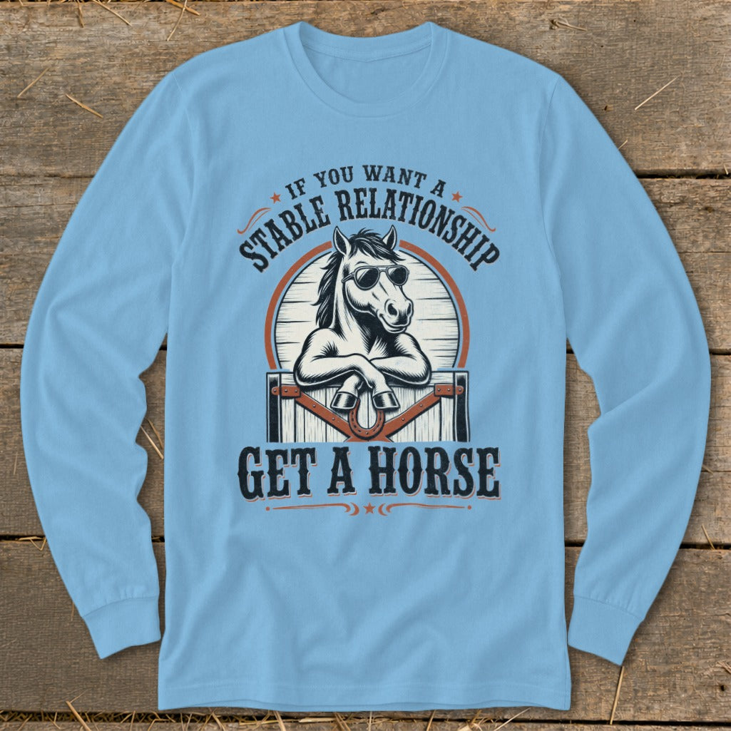 Stable Relationship Long Sleeve Tee - Light Blue