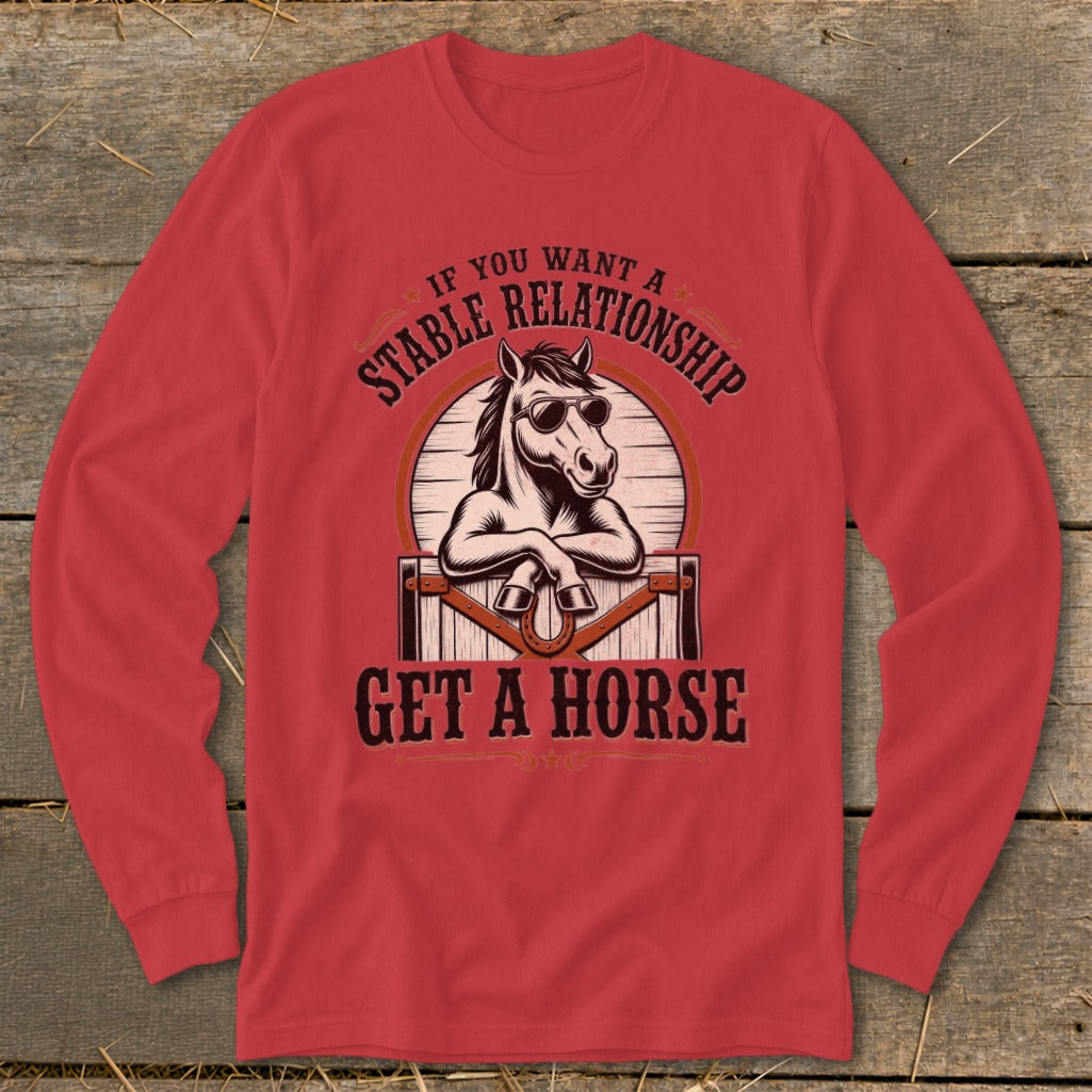 Stable Relationship Long Sleeve Tee - Red