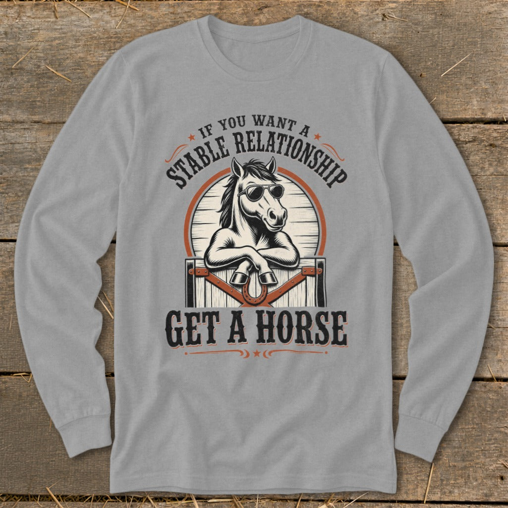 Stable Relationship Long Sleeve Tee - Sport Grey