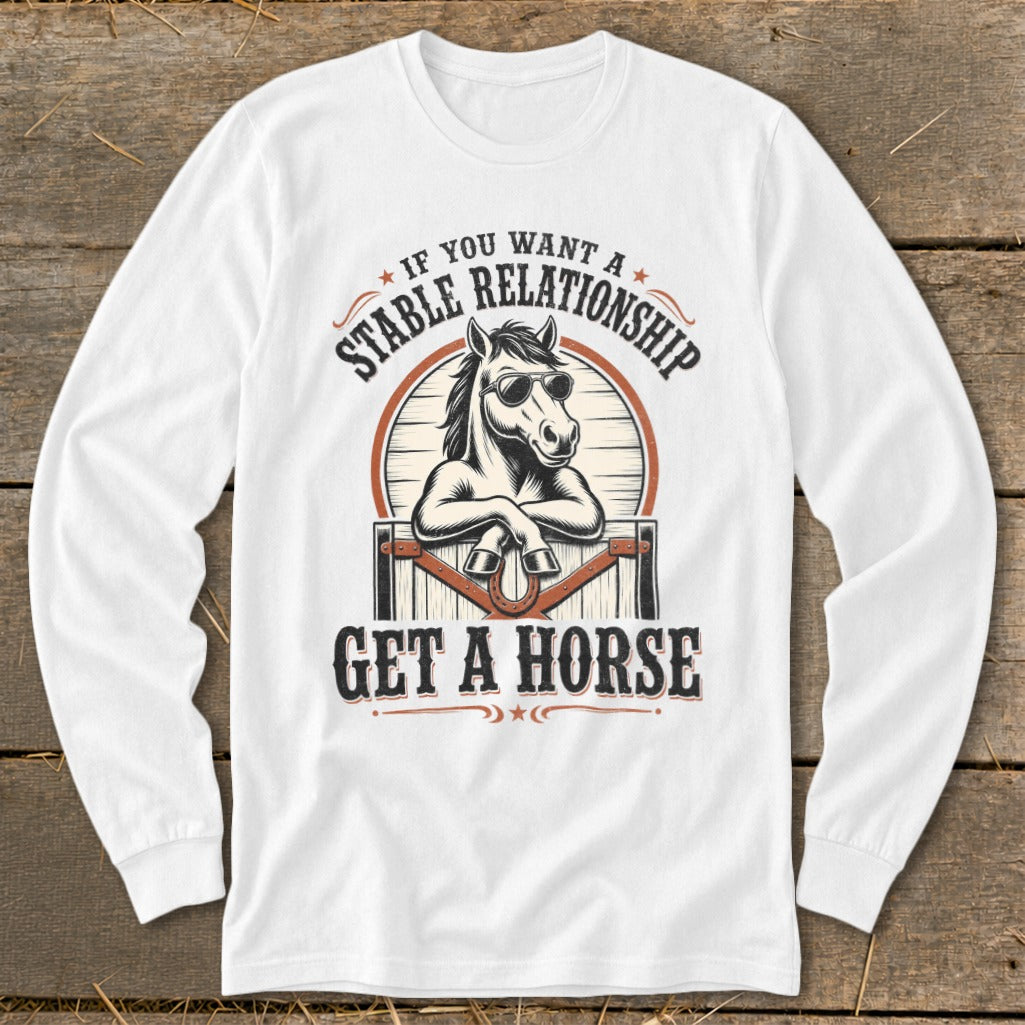 Stable Relationship Long Sleeve Tee - White