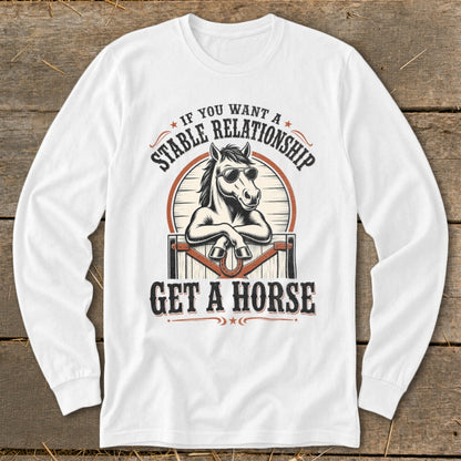 Stable Relationship Long Sleeve Tee - White