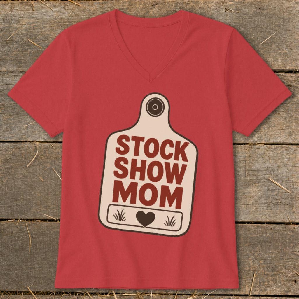 Stock Show Mom V-neck