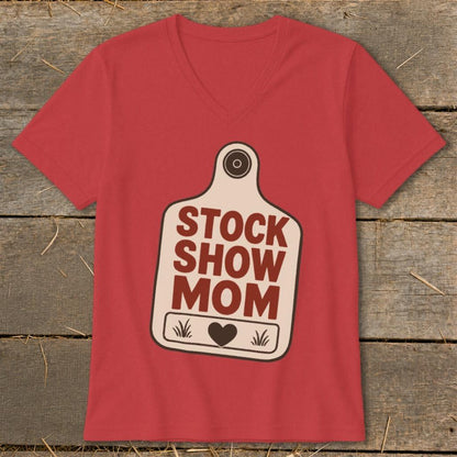Stock Show Mom V-neck