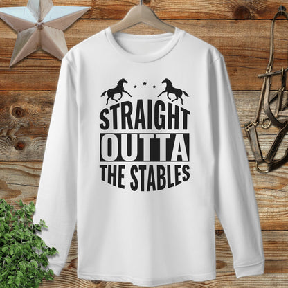 Straight Outta The Stables Long Sleeve Tee
