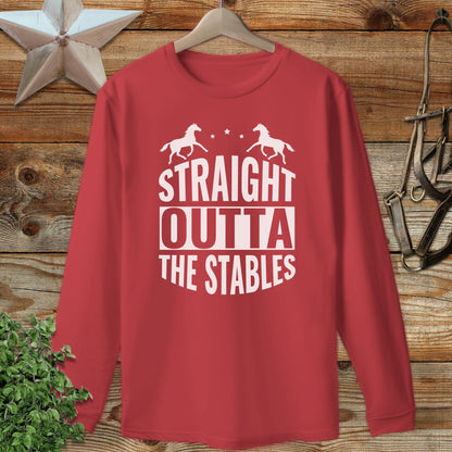 Straight Outta The Stables Long Sleeve Tee