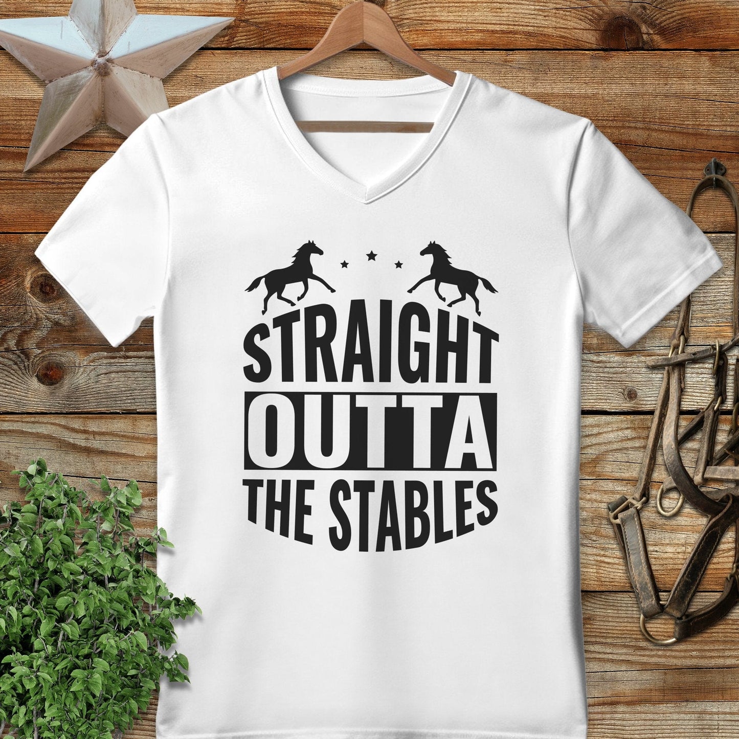 Straight Outta The Stables V-neck