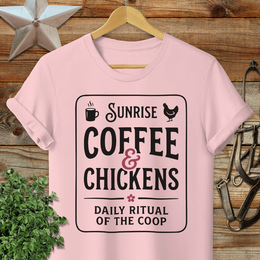 Sunrise Coffee & Chickens Softstyle Tee