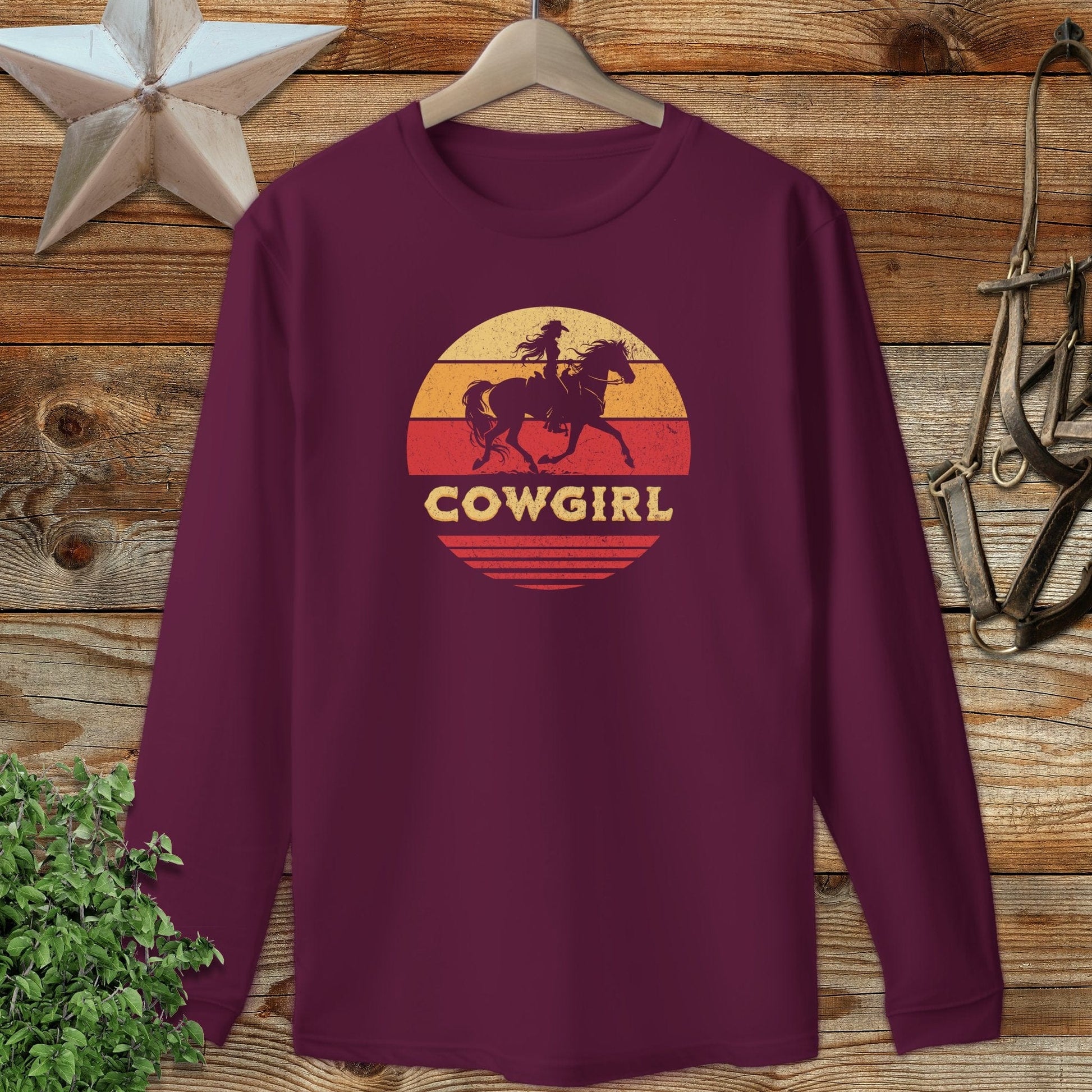 Sunset Cowgirl Long Sleeve Tee