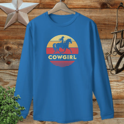 Sunset Cowgirl Long Sleeve Tee