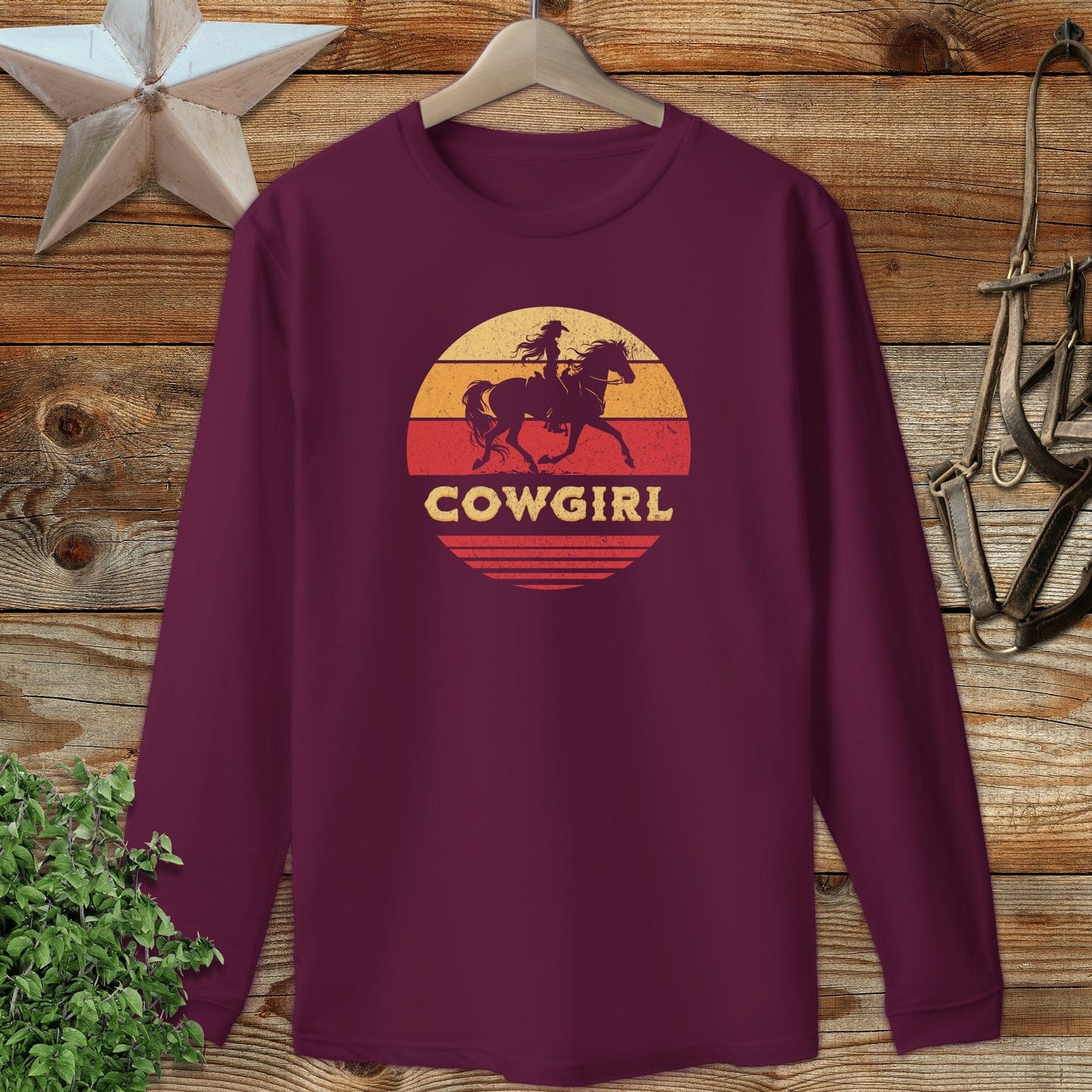 Sunset Cowgirl Long Sleeve Tee
