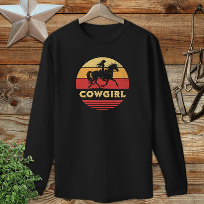 Sunset Cowgirl Long Sleeve Tee